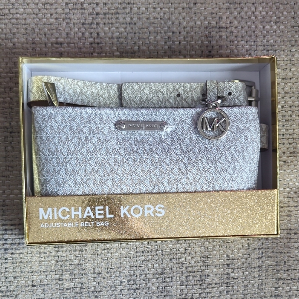 Michael Kors Silver Adjustable Belt BagNWT